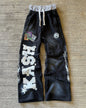 American Sweatpants Mens Gothic Hip Hop Baggy Elastic Waist
