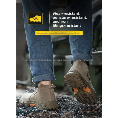 Anti Smashing Steel Toe Insulated Shoes, Breathable Suede