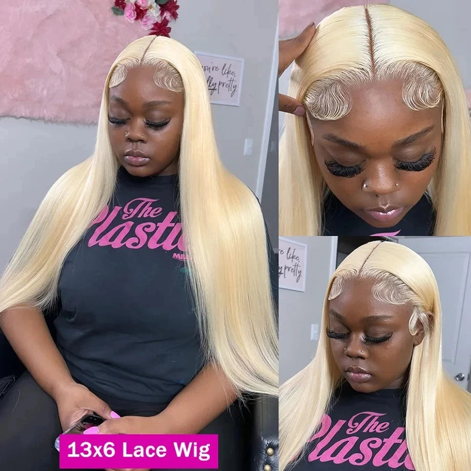 Honey Blonde Lace Frontal Human Hair Wigs