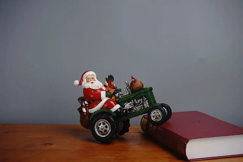 Santa Claus Statue Home Resin Sculpture Decoration