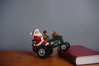 Santa Claus Statue Home Resin Sculpture Decoration