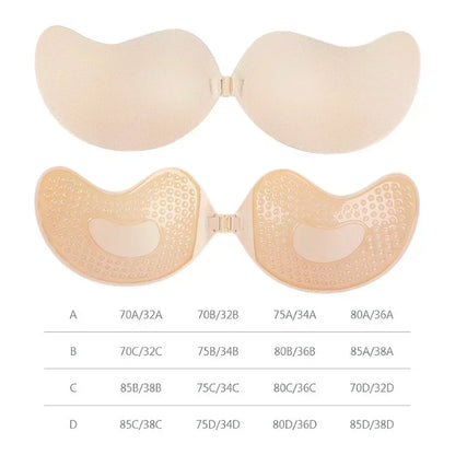 Invisible Push Up Bra for Women Backless Strapless