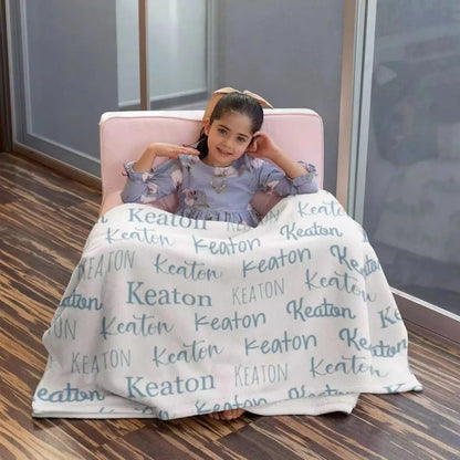 Personalized Color Blanket Baby Name Swaddle Fleece