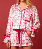 2 Pcs Christmas Pajamas for Women Satin Silk Sleepwear