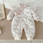 Infant Baby Girls Long Sleeve Cotton Jumpsuit