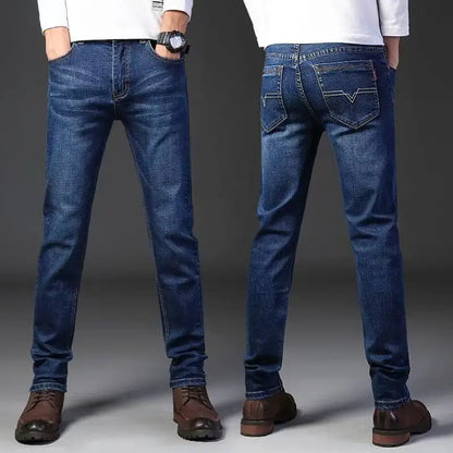 Men's Jeans Micro Elastic Loose Casual Denim