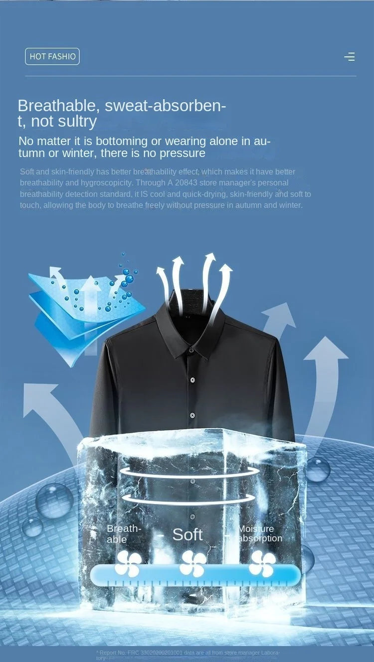 Men's Long Sleeve Shirt Luxurious Wrinkle Resistant