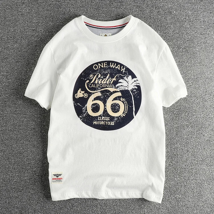 American Retro Short Sleeve O-neck T-shirt