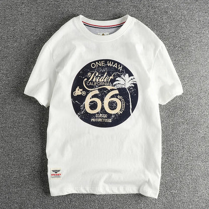 American Retro Short Sleeve O-neck T-shirt