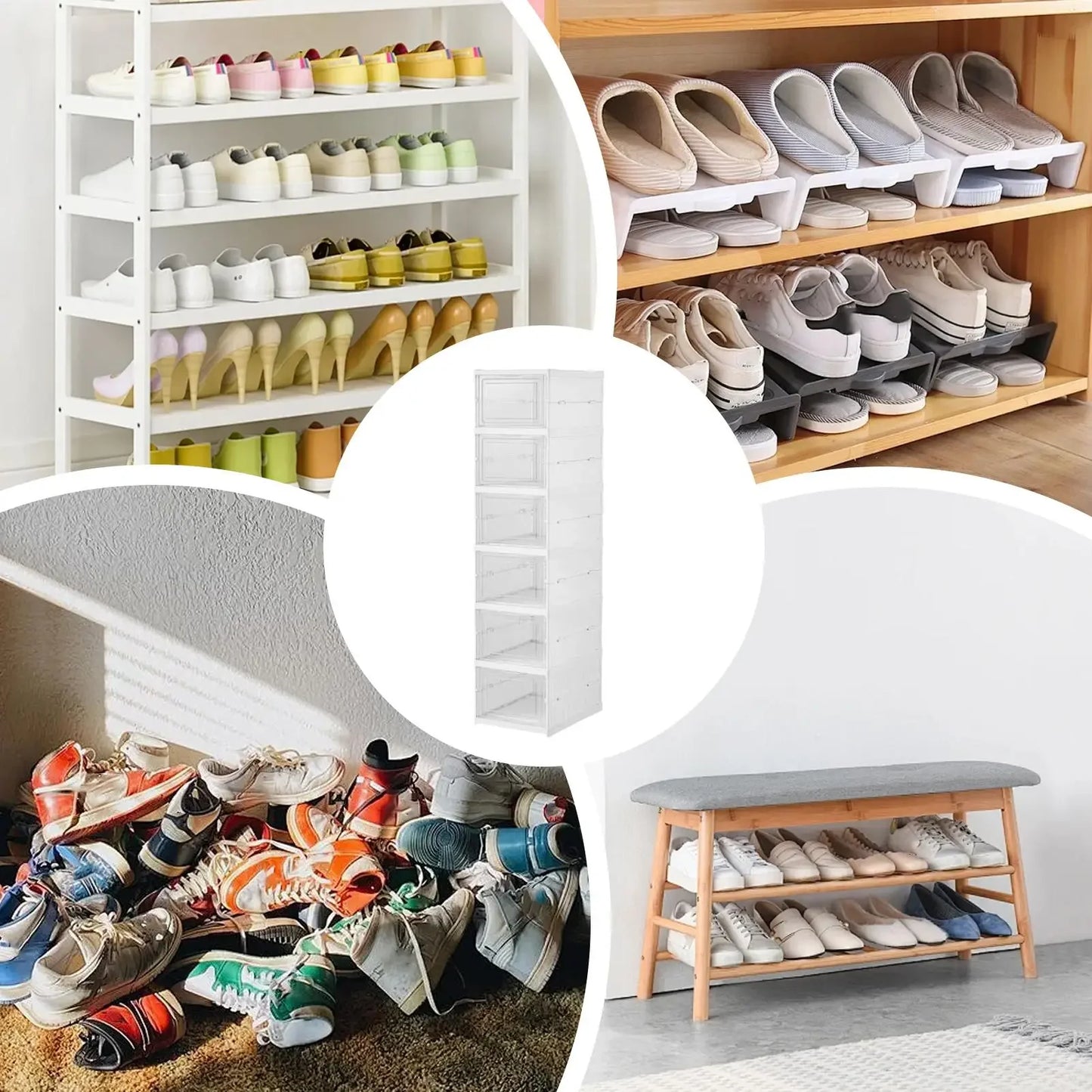 Storage Organizer Foldable Clear Stackable Box