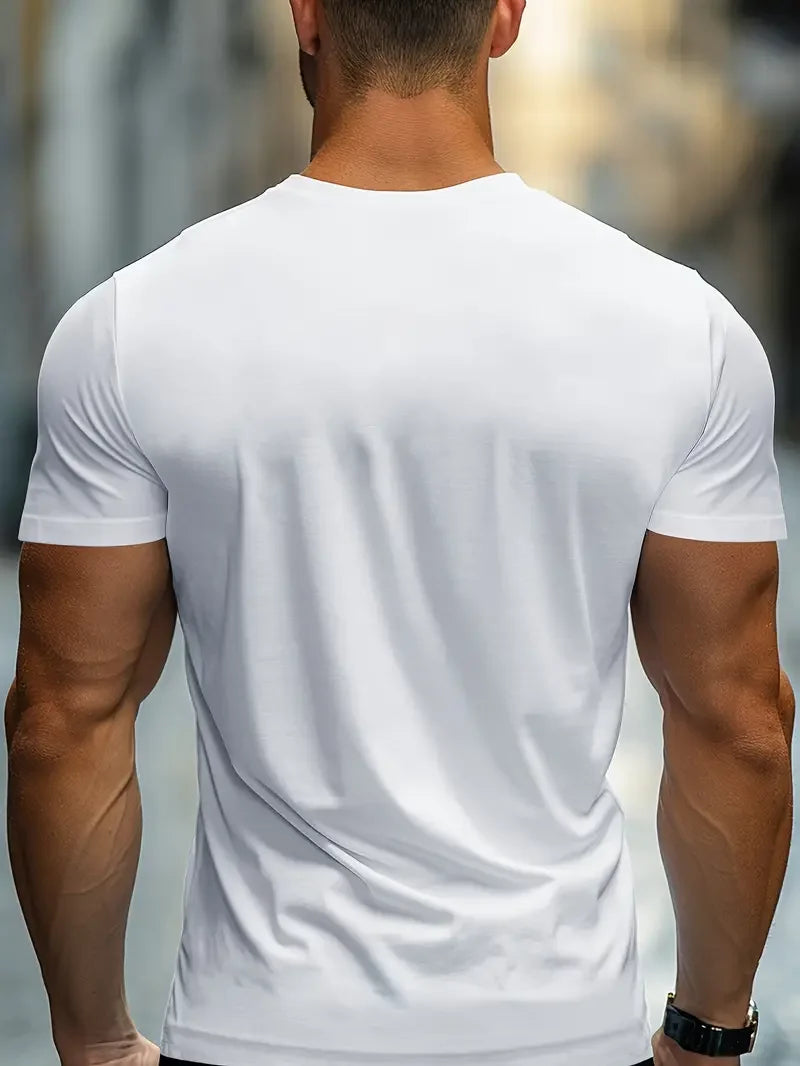 Men's Fashionable Crew Neck Short Sleeve T-shirt