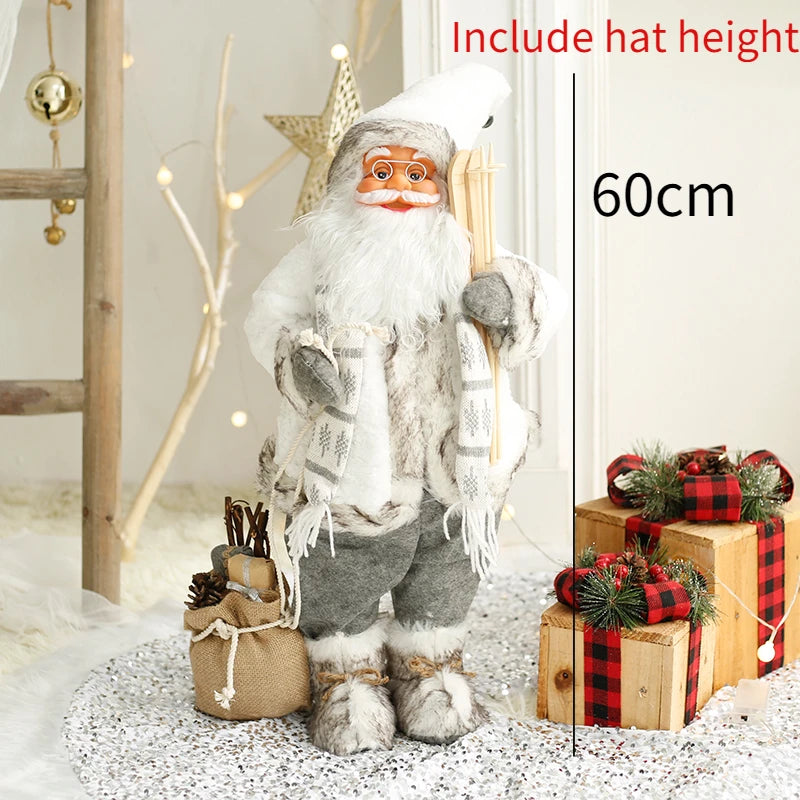 Large Standing Santa Figurine Doll Home Decoration