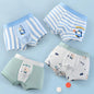 4PCS Boys Cute Cotton Antibacterial Cartoon Print Underwear