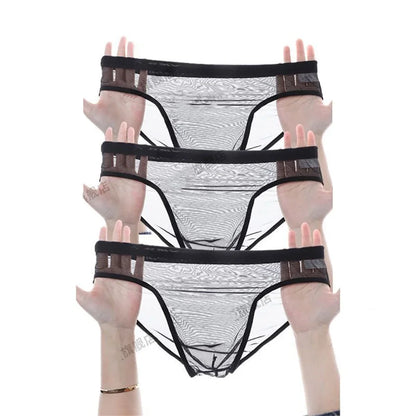 3Pcs See Through Men's Sexy Briefs Seamless
