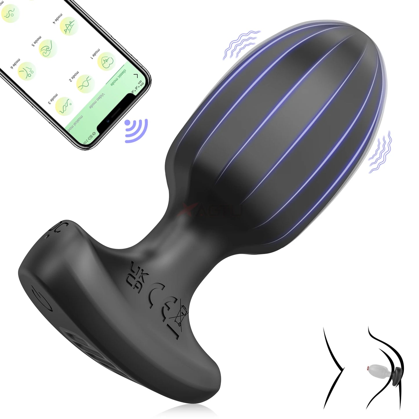 Toy Butt Plug Stimulator Masturbation Penetration Vibrating