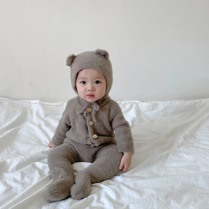 Baby Boy's/Girl's Jumpsuit Mink Velvet Cute Bear