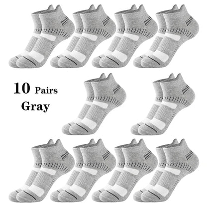 10 Pairs Men Ankle Athletic Socks