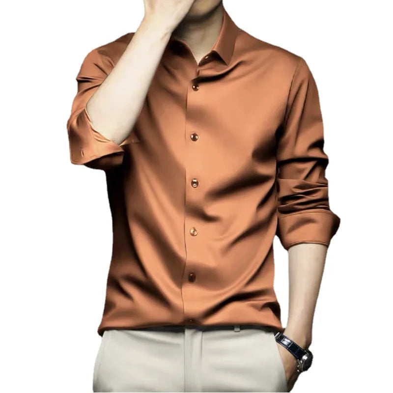 Men's Long Sleeve Luxurious Wrinkle Resistant Shirts