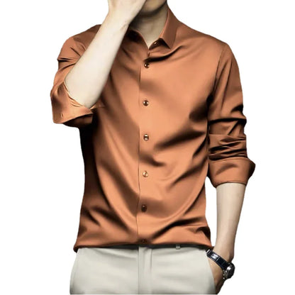 Men's Long Sleeve Luxurious Wrinkle Resistant Shirts