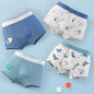 4PCS Boys Cute Cotton Antibacterial Cartoon Print Underwear