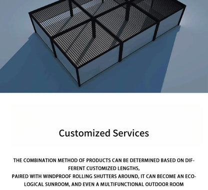 Aluminum Louvered Sunroof Pergola Roof Canopy