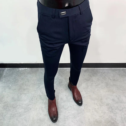Men Stretch Slim Formal Casual Pants Fashion