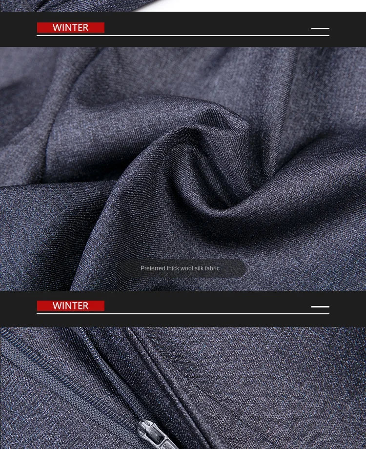 Double Pleated Mens British Pants High Waist