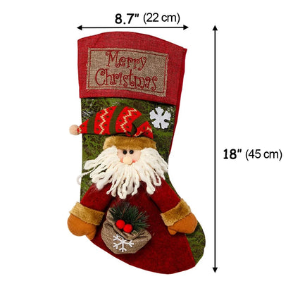Xmas Decoration Santa Snowman Reindeer Hanging Sock