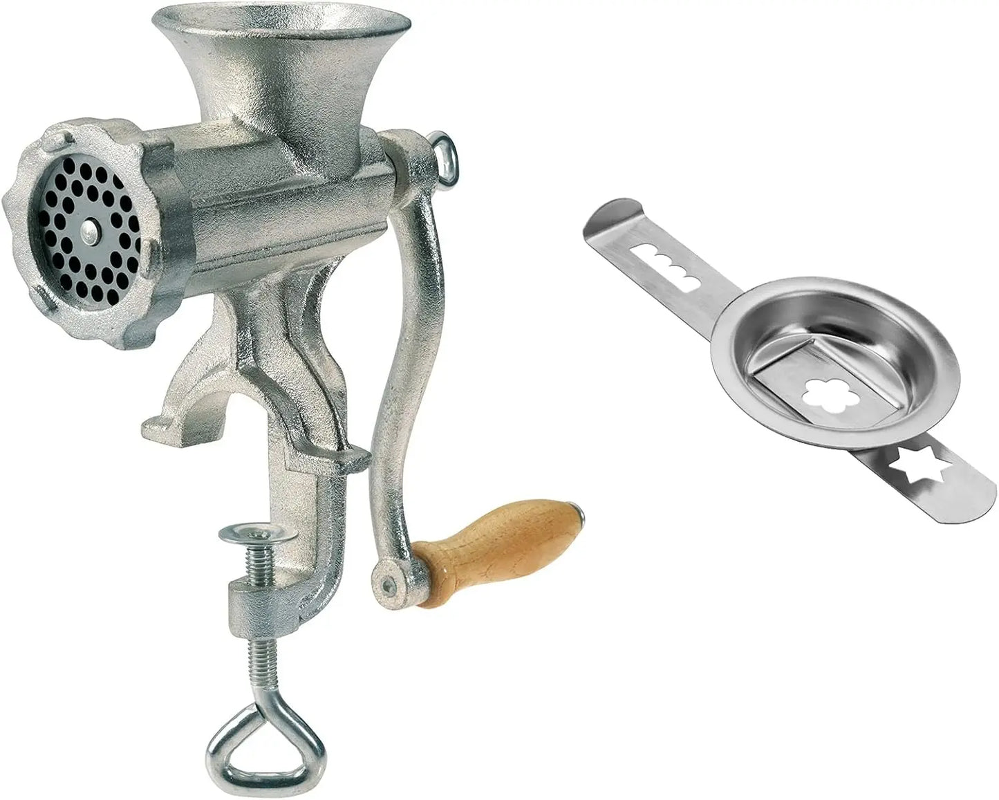 2 Pcs Meat Grinder, 1 Pastry Attachment Including Screw Clamp