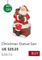 Train Christmas Resin Statue Home Decor Sculpture