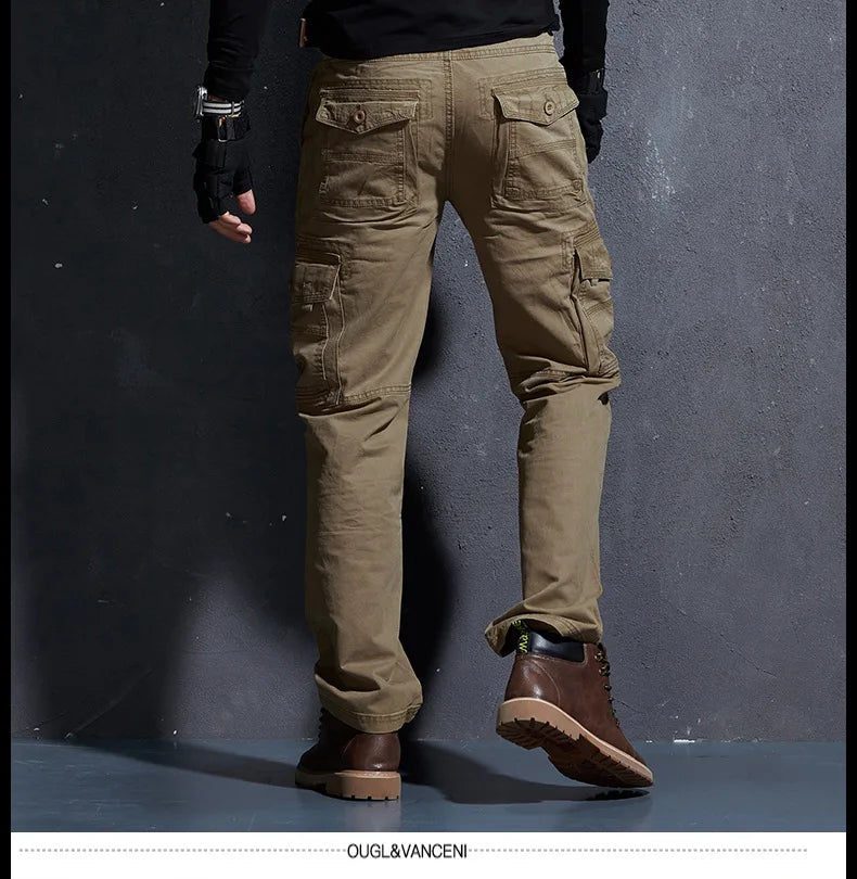 Work Khaki Tactical Pants Men Military Jogger