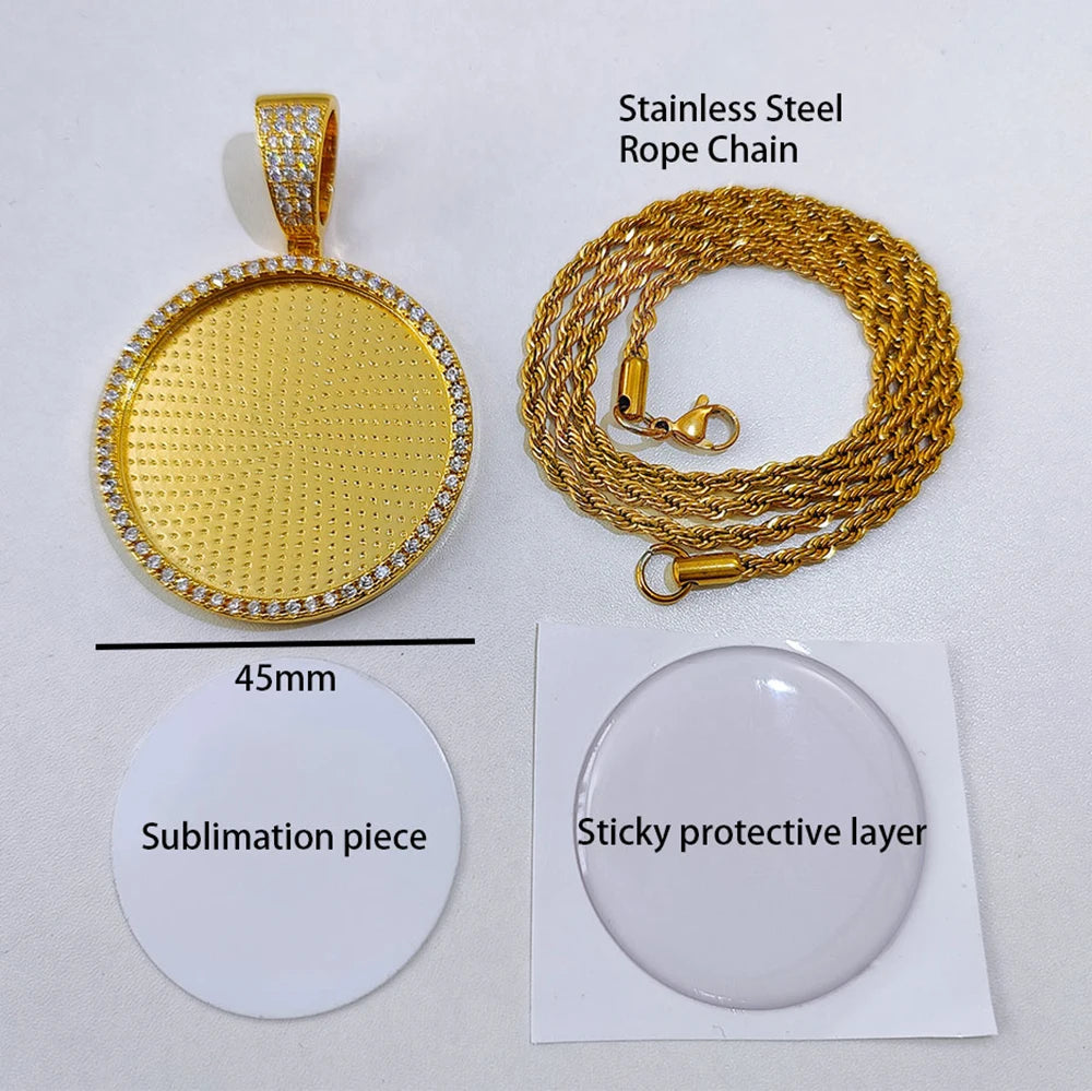Hip Hop Jewelry Bling CZ Picture Necklace