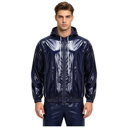 Mens Waterproof Hooded Breathable Raincoat