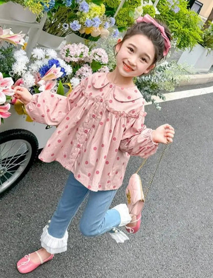 Long Sleeve Blouse with Bow Tie Trendy