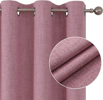 Blackout Room Darkening Curtains Textured Thermal Privacy