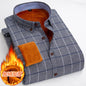 Mens Warm Plus Velvet Thick Cotton Shirts