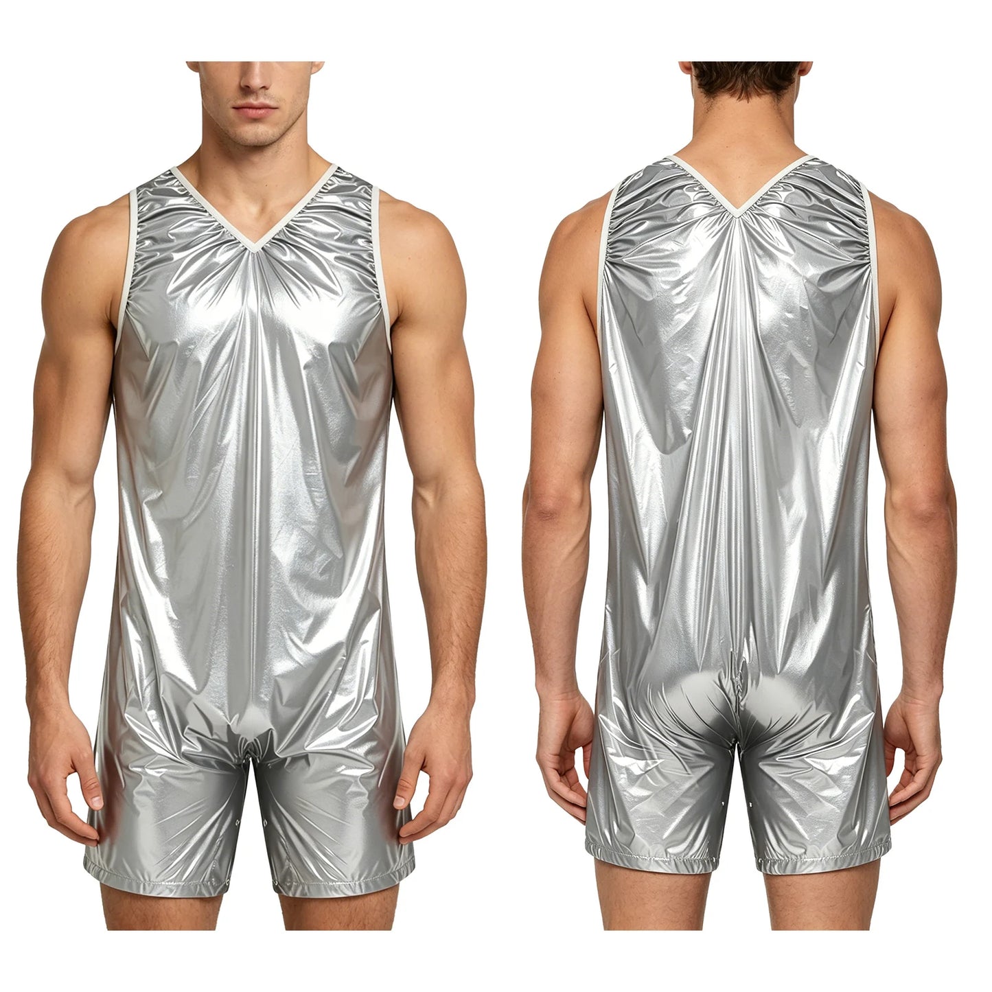 Mens Tear Away Backless, Nightclub Party Jumpsuit