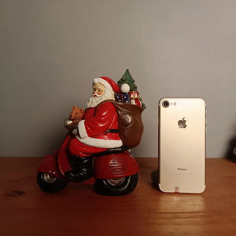 Santa Claus Statue Home Resin Sculpture Decoration