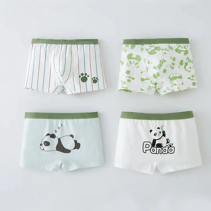 4pcs Teen Boys Boxer Briefs Square Underwear