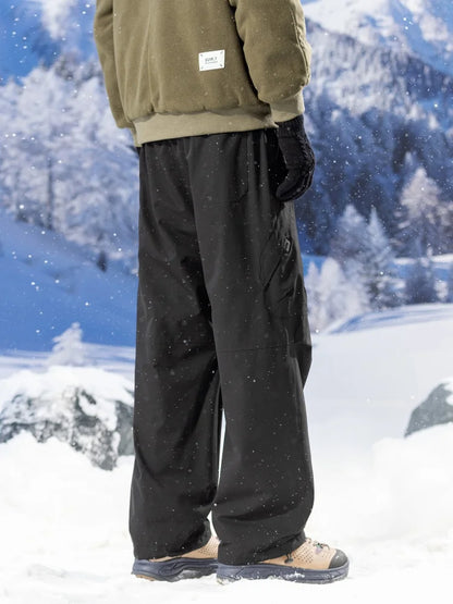 Men's Winter Fleece Warm Pants Outdoor Waterproof