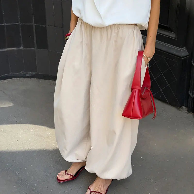 Women Casual High Waist Long Pants