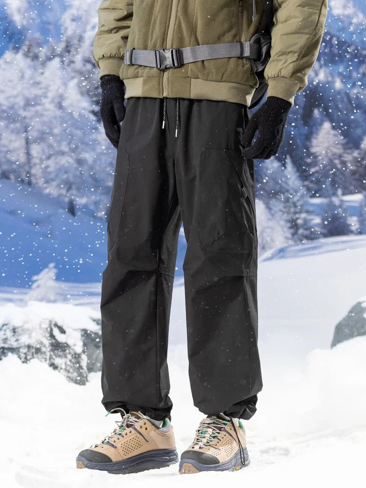Men's Winter Fleece Warm Pants Outdoor Waterproof