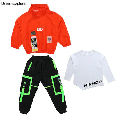 Boys/Girls Hip Hop Jacket Cargo Pants Child Pullover