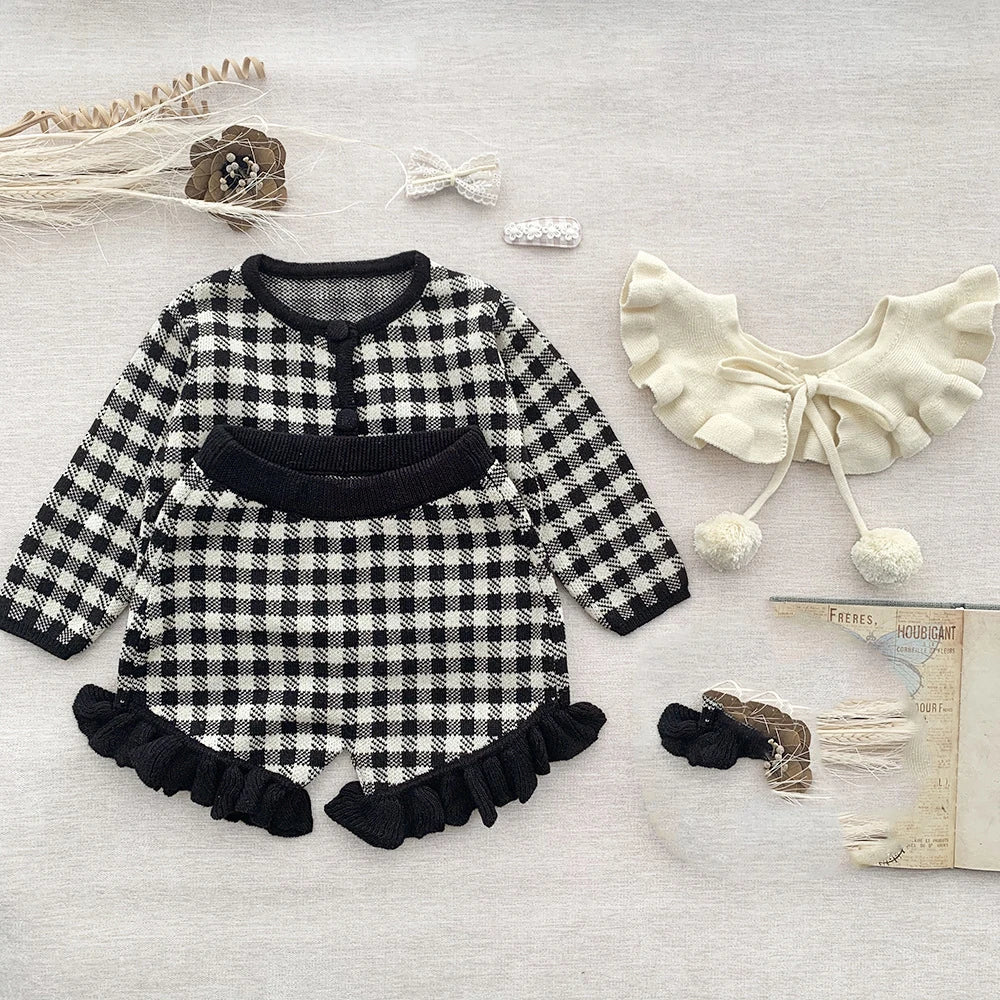 Boys/Girls Baby Knit Sweater Cardigan + Shorts