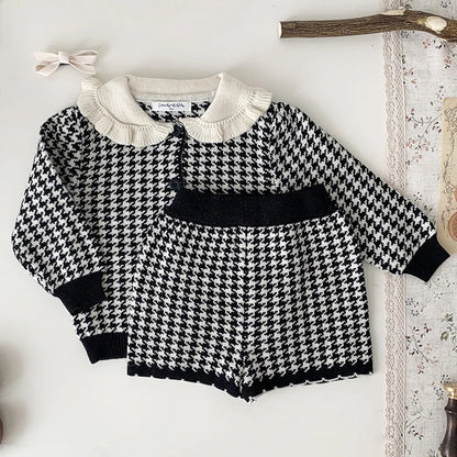 Boys/Girls Baby Knit Sweater Cardigan + Shorts