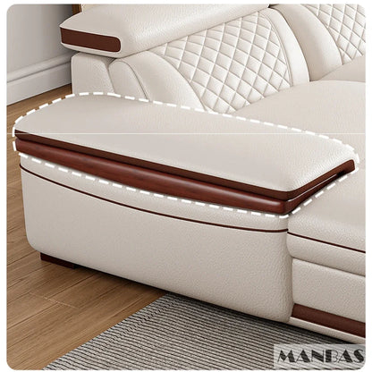 Genuine Leather Sofa Set for Living Room