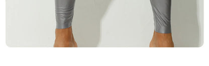 Glossy Men's Tight Fitness Running Sweatpants Leggings