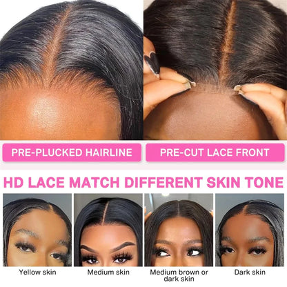 Lace Frontal Wig Glueless Preplucked Wig Human Hair