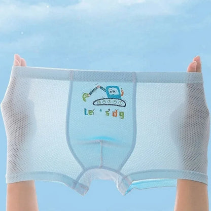 4PCS Boys Mesh Breathable Comfort  Antibacterial Underwear