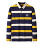 Men Polo Shirt Cotton Long Sleeve Stripe